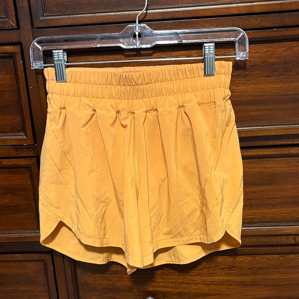 Lululemon Athletica Vibrant Orange Athletic Shorts